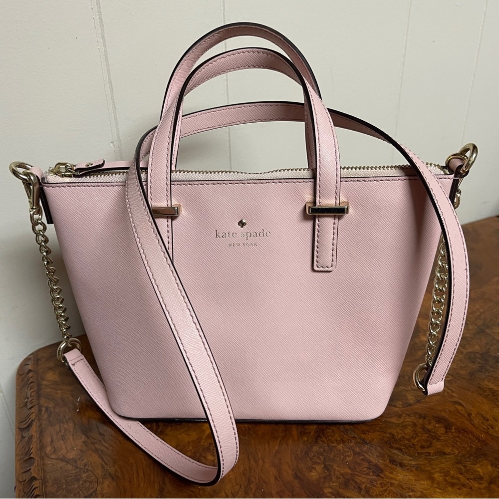 Kate Spade Mini Leather Zip Tote Posy Pink